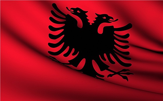 飞,旗帜,阿尔巴尼亚,国家,收集