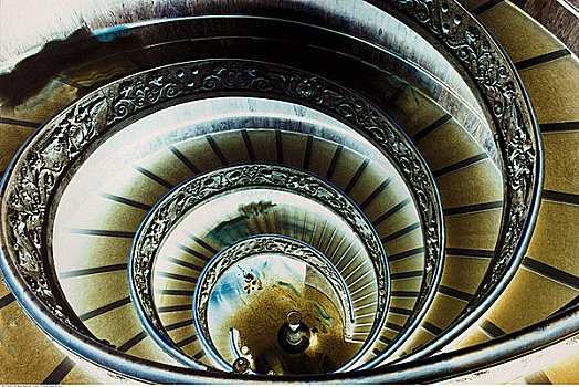 螺旋楼梯,梵蒂冈博物馆,罗马,意大利