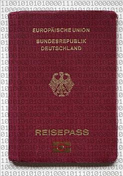 象征意义,新,德国,护照,进步,安全,特征,数据,指纹,欧洲