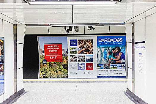 英格兰,伦敦,地铁,站台,广告