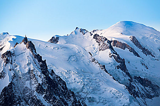 勃朗峰,山丘,夏蒙尼,阿尔卑斯山,法国,欧洲