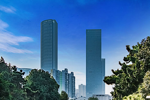 湖南省长沙市都市高楼建筑景观