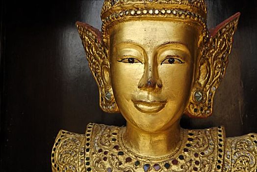 金色,佛教,雕塑,仰光,缅甸