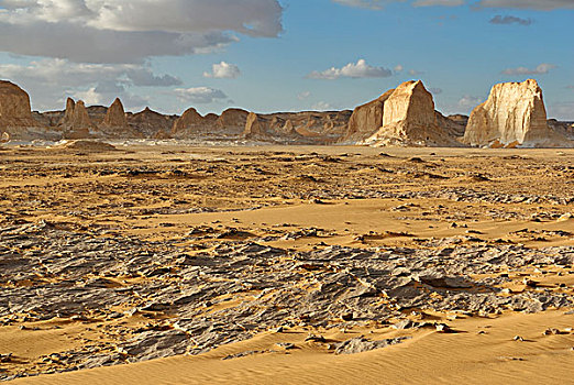 石灰石,石头,白沙漠,费拉菲拉,绿洲,西部沙漠,埃及,非洲