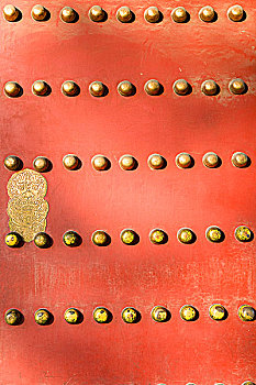 北京故宫大门和门钉