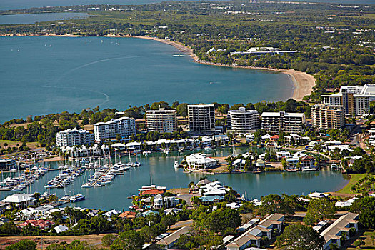湾,码头,海滩,达尔文市,北领地州,澳大利亚,俯视