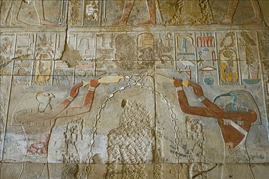象形文字,卡尔纳克神庙,路克索神庙,尼罗河流域,埃及,非洲