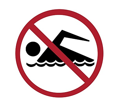 标识,禁止游泳