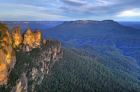 三个,姐妹,石头,排列,杰米逊峡谷,蓝山国家公园,新南威尔士,澳大利亚
