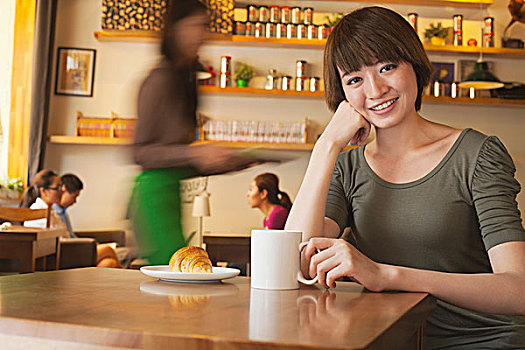年轻,女人,头像,咖啡馆,北京