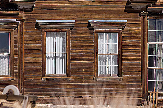 特写,老建筑,窗户,州立公园,加利福尼亚