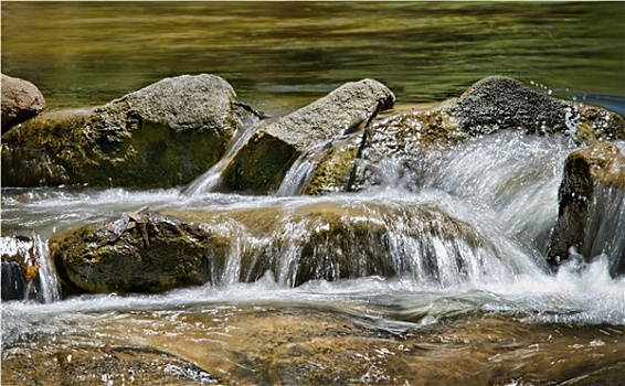 图像,水,岩石上,河流,河