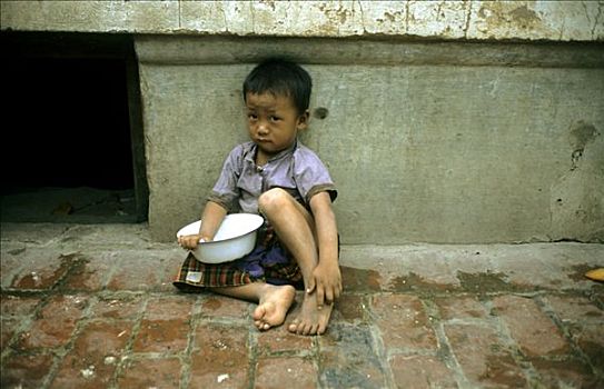 男孩,缅甸,亚洲