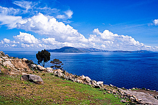 塔丘勒岛,提提卡卡湖,秘鲁,南美