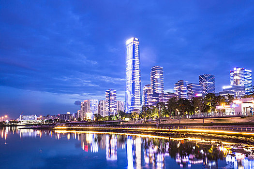 广东省深圳市南山区后海片区夜景