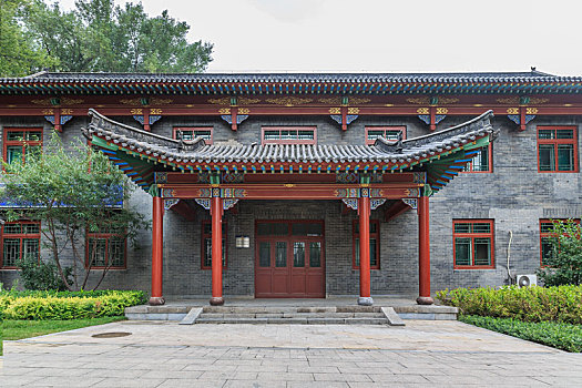 中式门楼门头,拍摄于山西省太原市晋祠景区