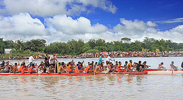 传统,赛船,孟加拉,九月,2008年,流行,娱乐,活动,下雨,季节