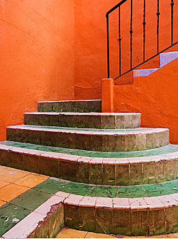 特写,楼梯,圣米格尔,瓜纳华托