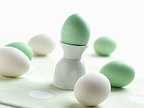 绿色,白色,复活节彩蛋