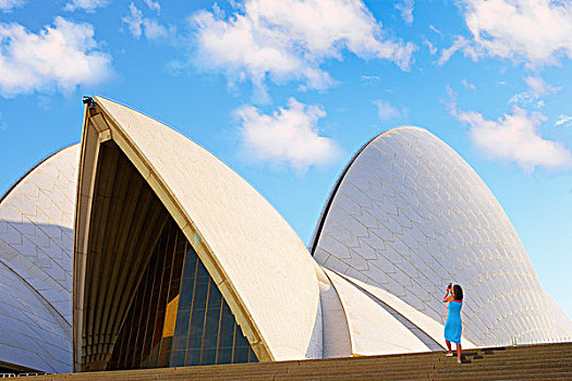 澳大利亚,新南威尔士,悉尼,悉尼歌剧院,女人,照相