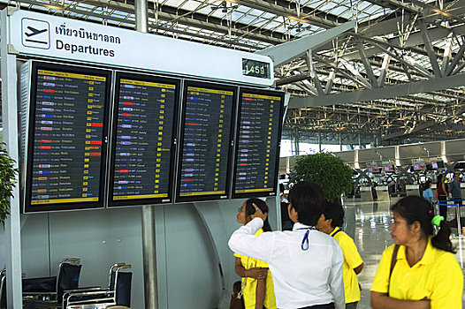 泰国,曼谷,机场,航行信息板