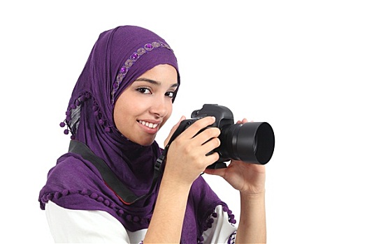 阿拉伯,女人,穿,头巾,照片