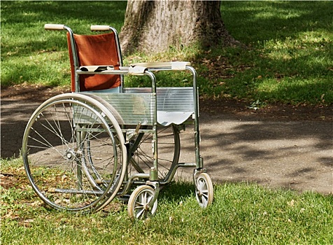 老,轮椅,公园