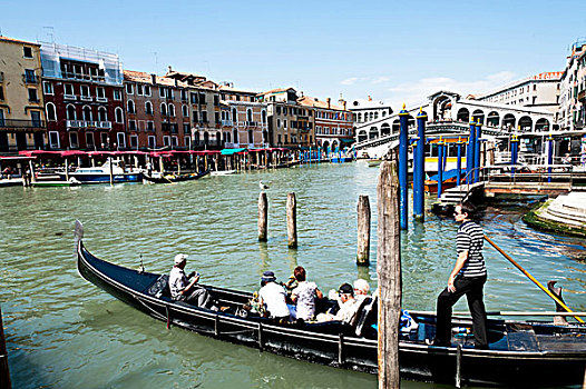 桥,运河,威尼斯,意大利,欧洲