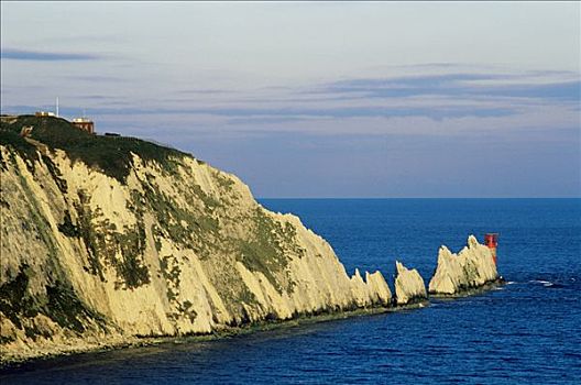 岩石构造,海中,针,怀特岛,汉普郡,英格兰