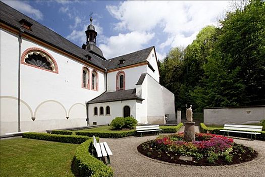 教堂,回廊,科布伦茨,莱茵兰普法尔茨州,德国,欧洲