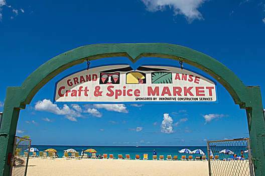 加勒比,工艺,香料市场,格林纳达