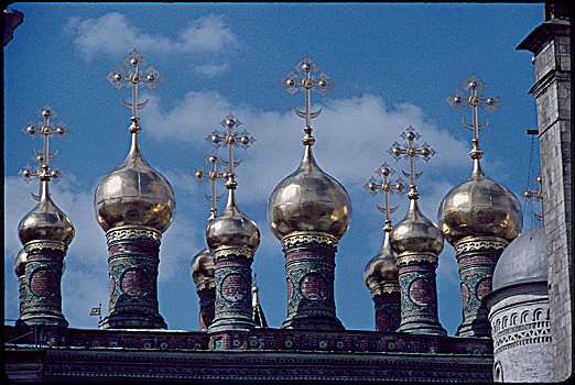 镀金,洋葱形屋顶,克里姆林宫,莫斯科,建筑,圆顶,俄罗斯,历史