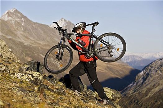 山地自行车,自行车,区域,北方,提洛尔,奥地利,欧洲