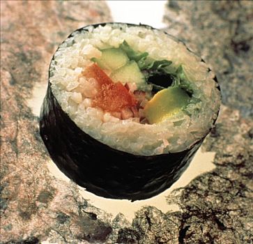 寿司,什锦蔬菜
