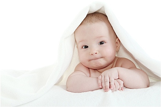 婴儿,白色,毯子
