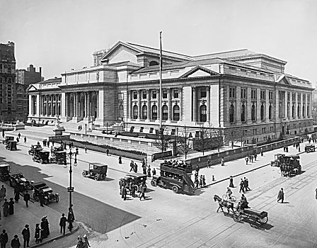 公共图书馆,建筑,纽约,美国,历史