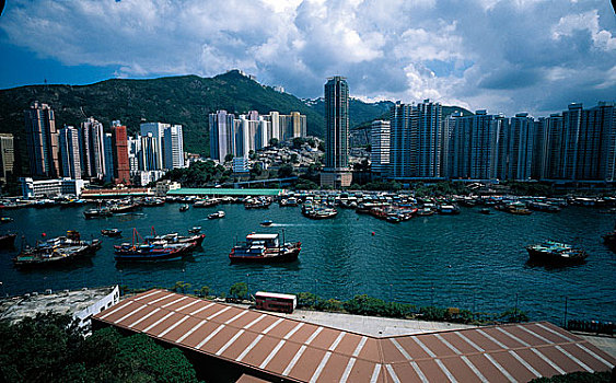 香港回归十周年图片展览香港仔港口