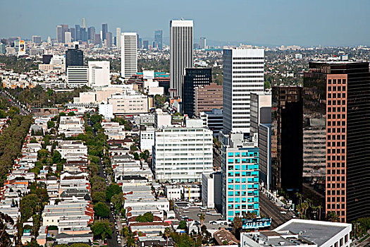 俯视,地区,洛杉矶,加利福尼亚