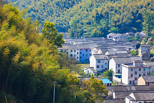 山村,山谷,村庄,房子