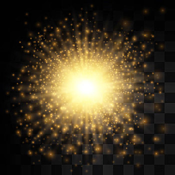 透明,發光,光效,星星,金色,閃光