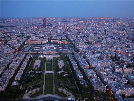 航拍,城市,巴黎,法国