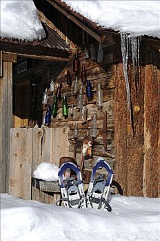 雪地鞋,正面,温泉,住宿,科罗拉多,美国