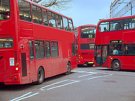 红色,双层巴士,伦敦