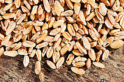 谷物,小麦,木质背景