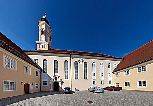教堂,上巴伐利亚,巴伐利亚,德国,欧洲