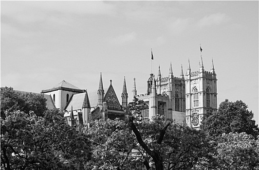 黑白,威斯敏斯特大教堂,伦敦