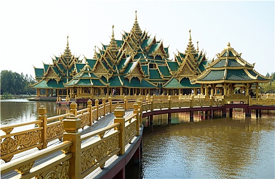 佛教,老,庙宇,泰国