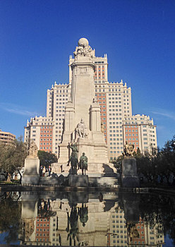 雕塑,堂吉诃德,广场,西班牙