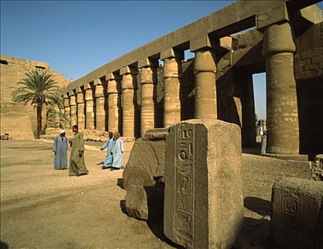 埃及,路克索神庙,庙宇,男人,穿