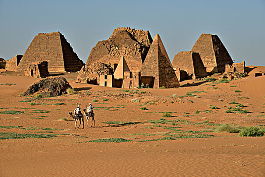 金字塔,北方,墓地,麦罗埃,黑色,法老,努比亚,苏丹,非洲